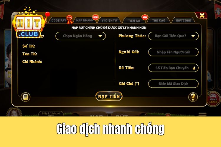 Giao dịch nhanh chóng, tiện ích với đa phương thức thanh toán khác nhau