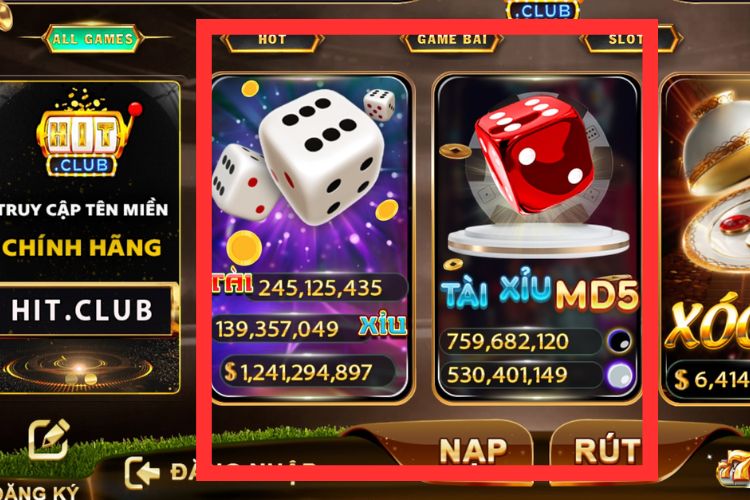 Quay về giao diện và chọn vào game Tài Xỉu hoặc Sicbo