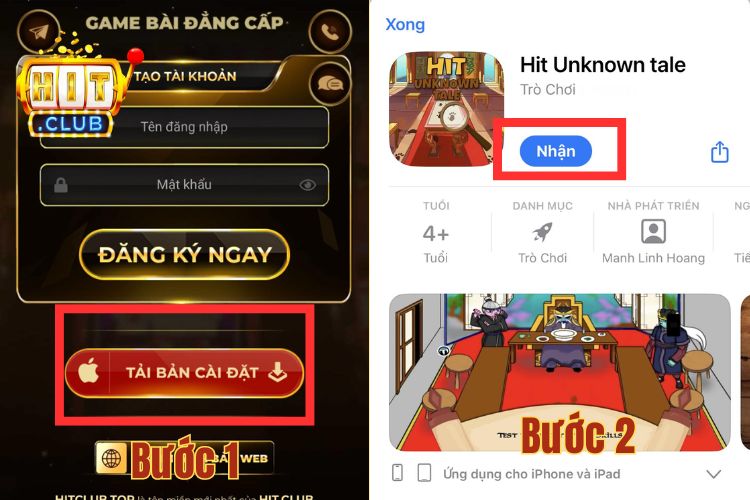 Quy trình cài đặt HitClub với các thiết bị IOS