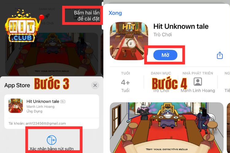Hoàn tất quy trình tải HitClub trên IOS